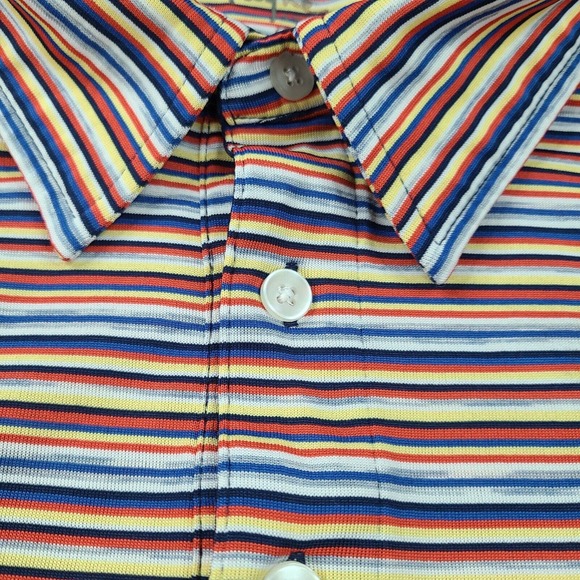 Payne Stewart Golf Polo Shirt Men’s Large Multicolor Striped (Holes) - Picture 4 of 15